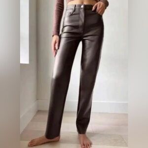 Wilfred Melina Chocolate Brown Leather Pants